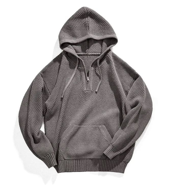 Half -Zip Knitted Hoodie