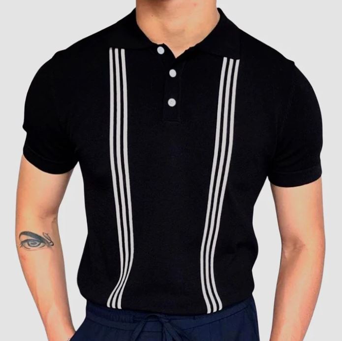 Stripped Polo T-Shirt