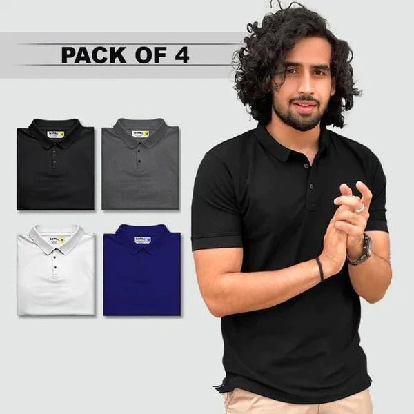 Polo T-Shirt Pack Of 4