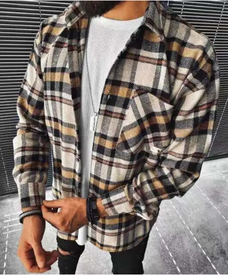 Vintage Casual Plaid Long Sleeve Shirt