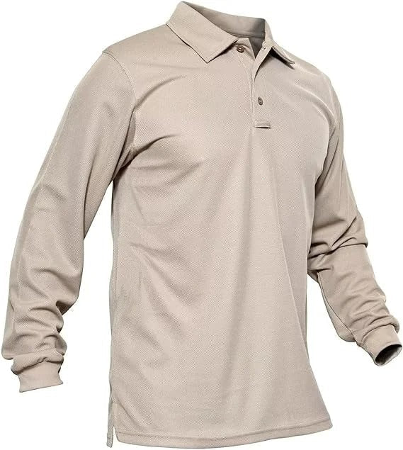 BreezeTech Long-Sleeve Polo Shirt