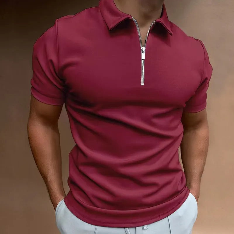 Zipper Polo Shirt